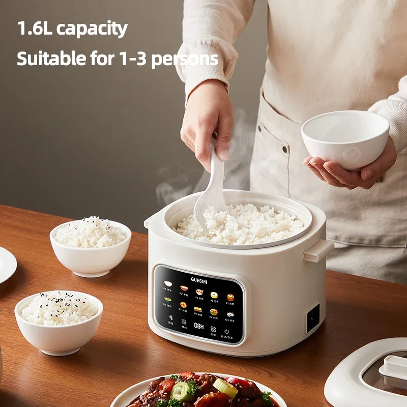 2.4L وعاء طبخ الأرز الكهربائي وعاء الطبخ متعدد الطباخ علب الاغذية طباخ بطيء هوتبوت غير عصا مقلاة كهربائية قدر الغذاء البخاري 220 فولت