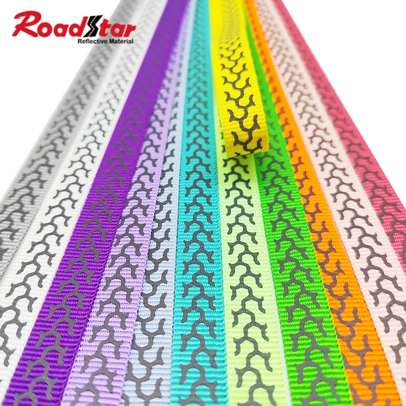 Roadstar High Intensity Reflective Ribbon 1.24cm Width Colorful Warning Tape Sewing on Clothes Bag Cap Warning Tape RS-11RW