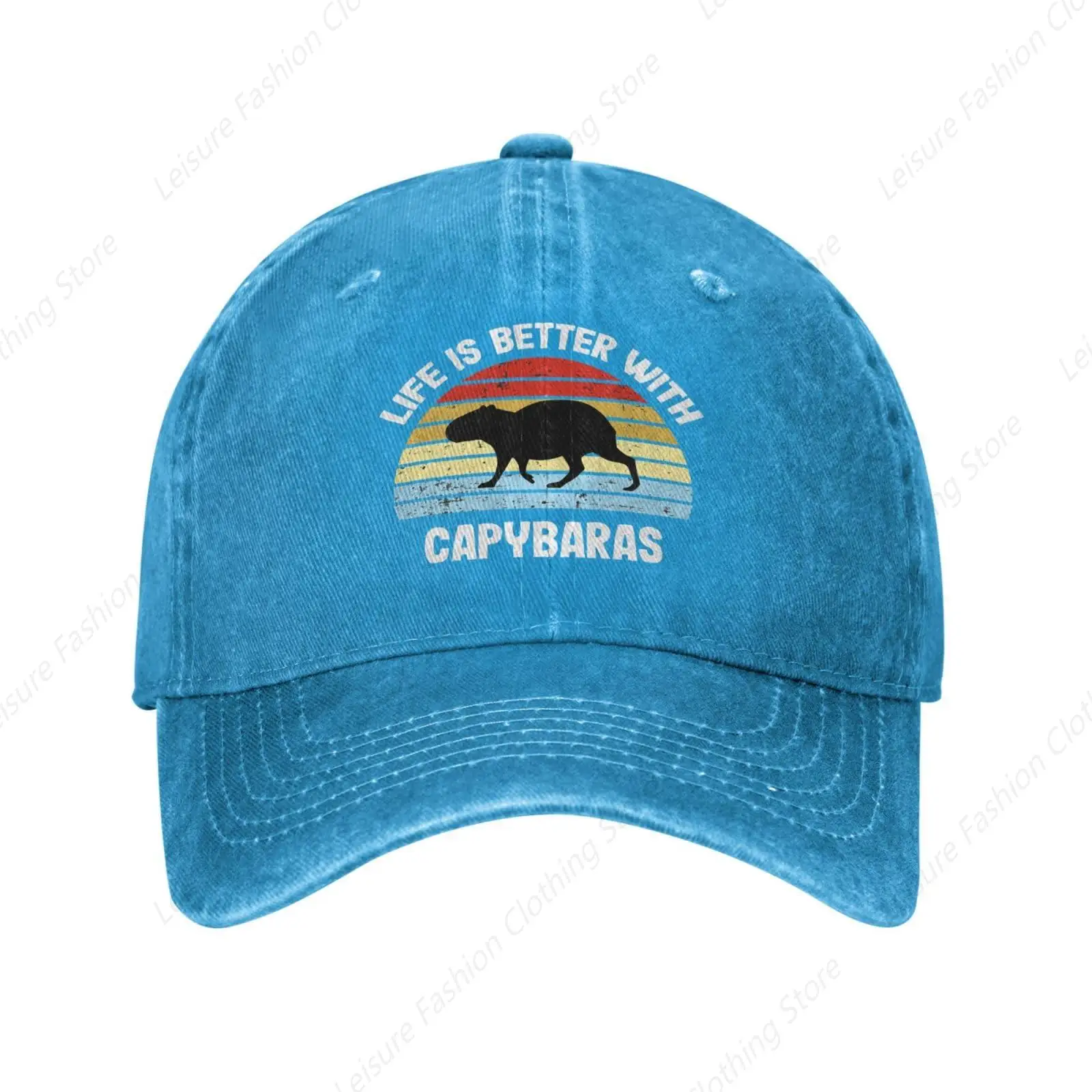 

Life is Better with Capybaras Cute Capybara Retro Rodents Animal Funny Gifts Baseball Cap Golf Dad Hat for Women