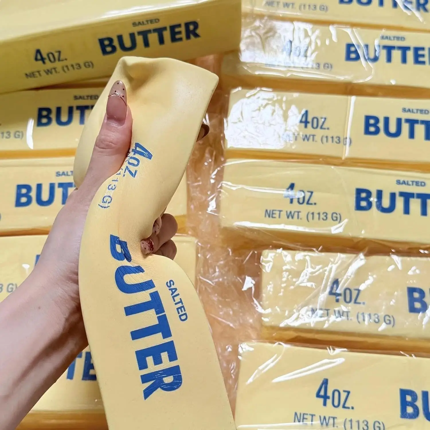 Large Giant Butter Squishy Soft oft Slow Rebound Butter Stick Silicone Squeeze Stress Relief Gadget Office Anti-Anxiety Gifts
