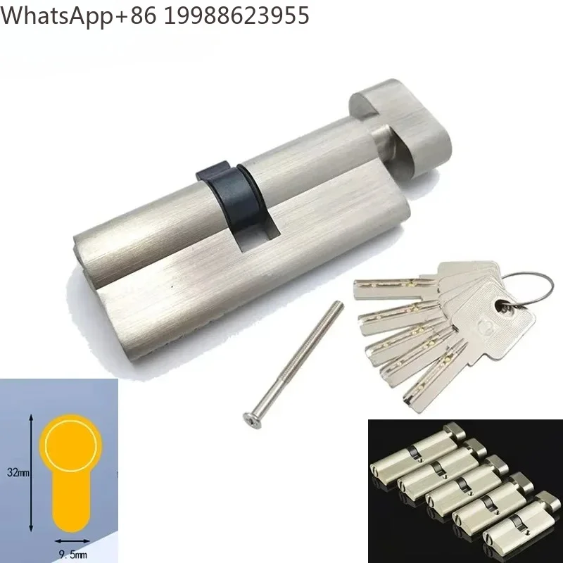 Zinc alloy door lock core of various sizes single-sided knob safety door lock with key included smart cylinder lock
