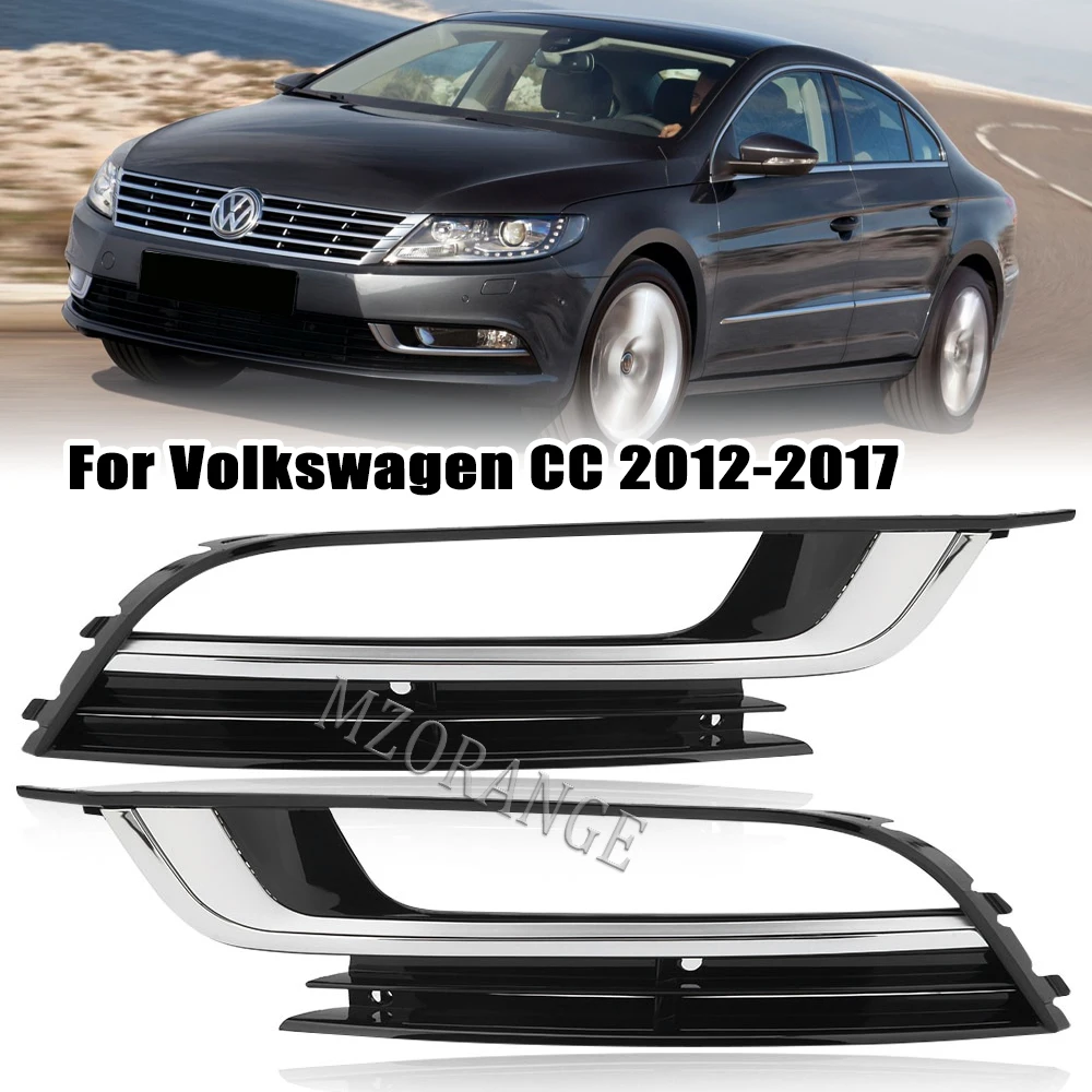 Fog Light Cover For VW Volkswagen Passat CC 2012-2016 2017 Auto Front Bumper Foglights Cap Fog Lamp Frame Trim Car Accessories