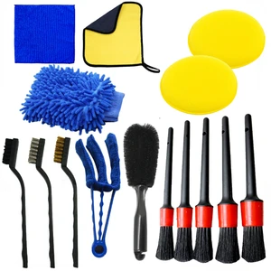 Ensemble de brosses de nettoyage automobile Le kit ultime de nettoyage automobile pour les évents Entretiens Entretien Nettoyage des sorties d’air de voiture Brosse de dégagement Les 10 meilleures brosses miniatures en vente - No 3