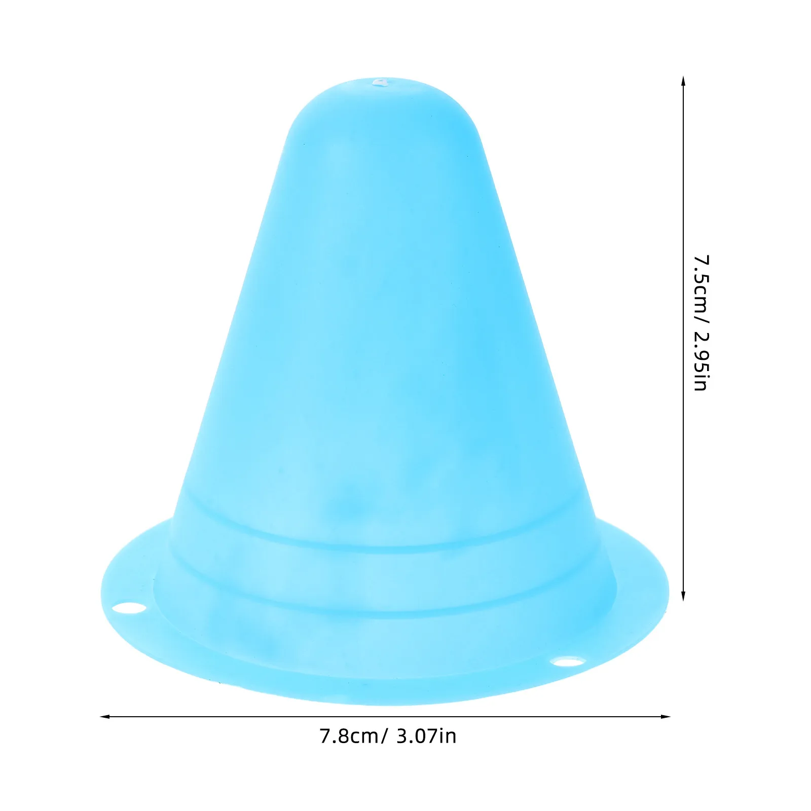 20Pcs Skating Cones Soft Plastic Small Training Traffic Cones with Holes for Roller Skating Practice Soccer Obstacle Courses