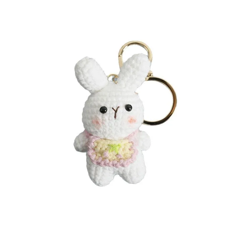Super Cute Cartoon Hand Woven Mini Animal Pendant With Yarn Hooks, Woven Keychains, Hanging Accessories, Finished Products