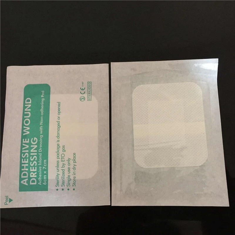 10Pcs Foam Wound Dressing Sterile Waterproof Silicone Adhesive Pad Patch Healing Absorbent Drainage Emergency Care Ulcer Secure
