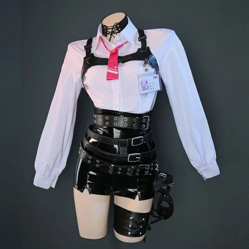 ​ Godin van de overwinning: Nikke Yuni sexy gevechtsuniform cosplayset met roze pruik anime replica kostuum voor Halloween, podium ​