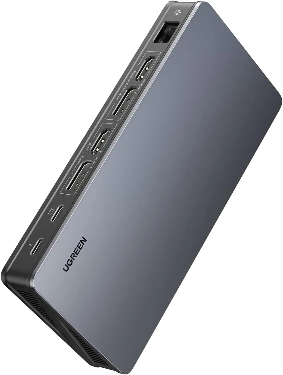 

Док-станция USB C 9 в 1 с двумя мониторами 4K при 60 Гц, PD 100 Вт, Gigabit Ethernet для MacBook и Windows