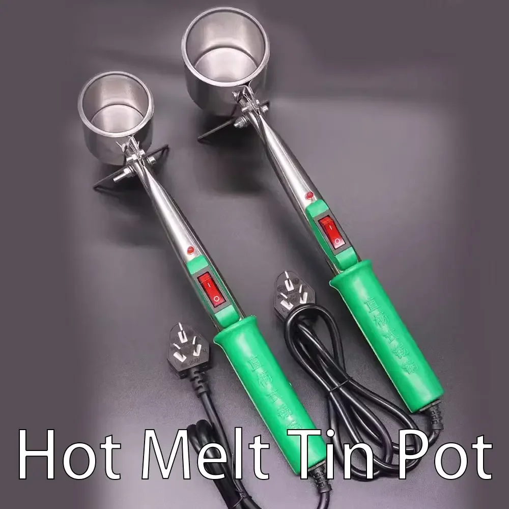 Electric Hot Melt Tin Pot High Power Small Electric Ironing Hanging Tin Furnace Electrician Wire Handheld Soldering Tin Pot