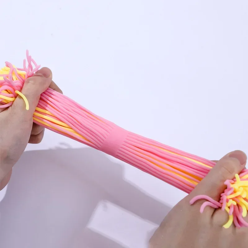3p New TPR Elastic Simulation Noodles Children Tabletop Games Stress Relieving Elastic Rope Vent Kids Outdoor Activities Cure CN