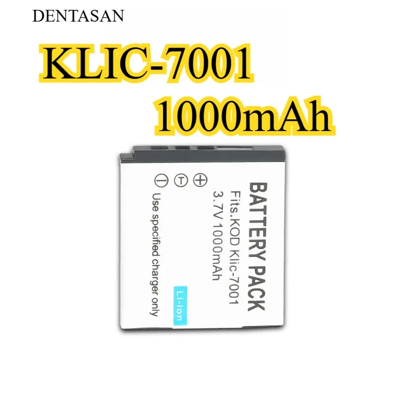 بطارية عالية السعة 1000 مللي أمبير في الساعة K7001 KLIC-7001 لكاميرا Kodak EasyShare V610 V705 V550 V570 M753 M763 M853 الرقمية