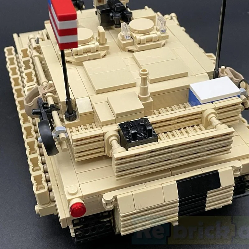 MOC-216672 M1A2 Tank Military War Luxury Tank Building Block Model Brick Compatible Puzzle Bricks KIDS TOYS Adult Gifts 1266PCS