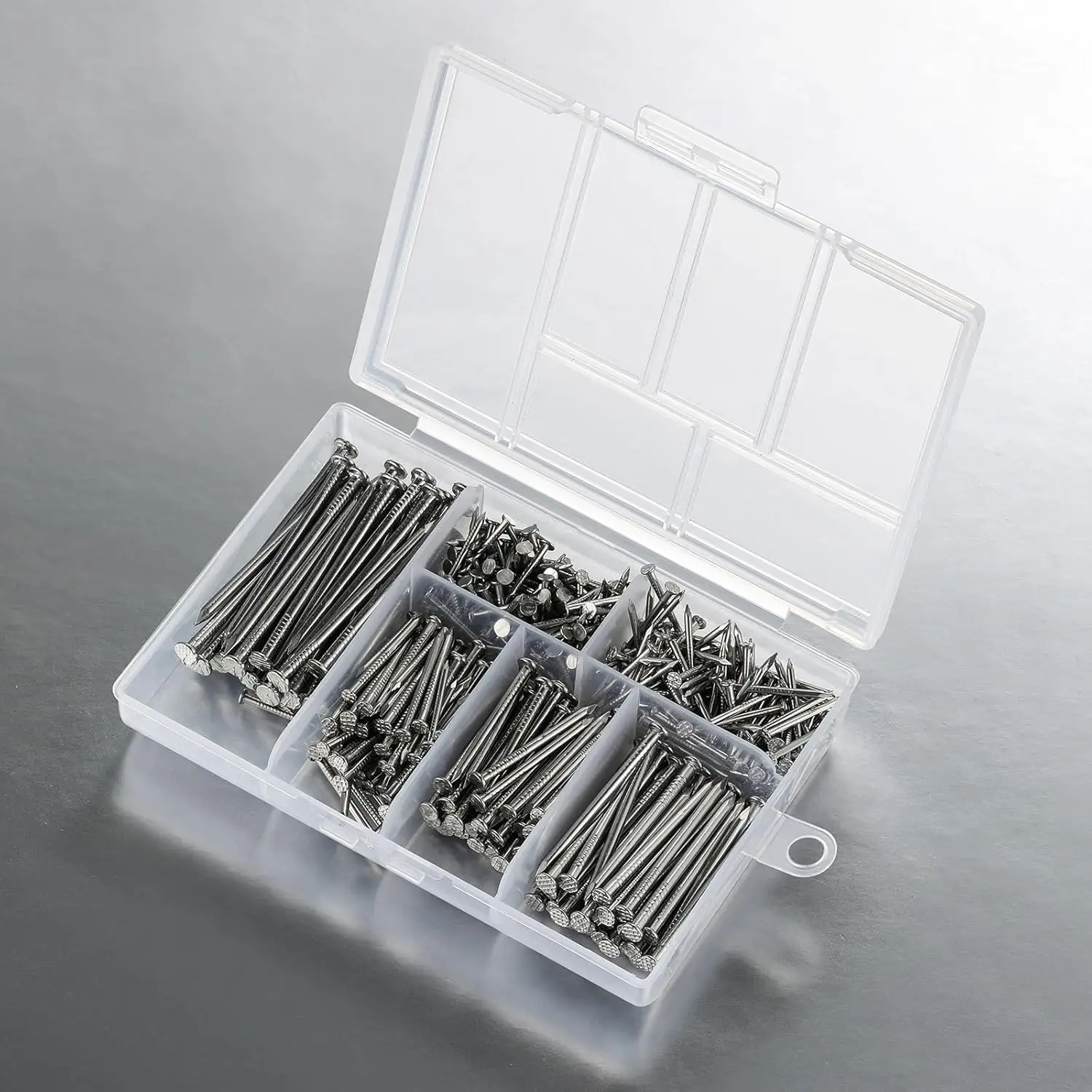 50-430pcs Stainless Steel 304 Nails Kit, Hanging Wall Long Nails Kit, Dowels Kit (15/21/25/30/37/50mm)
