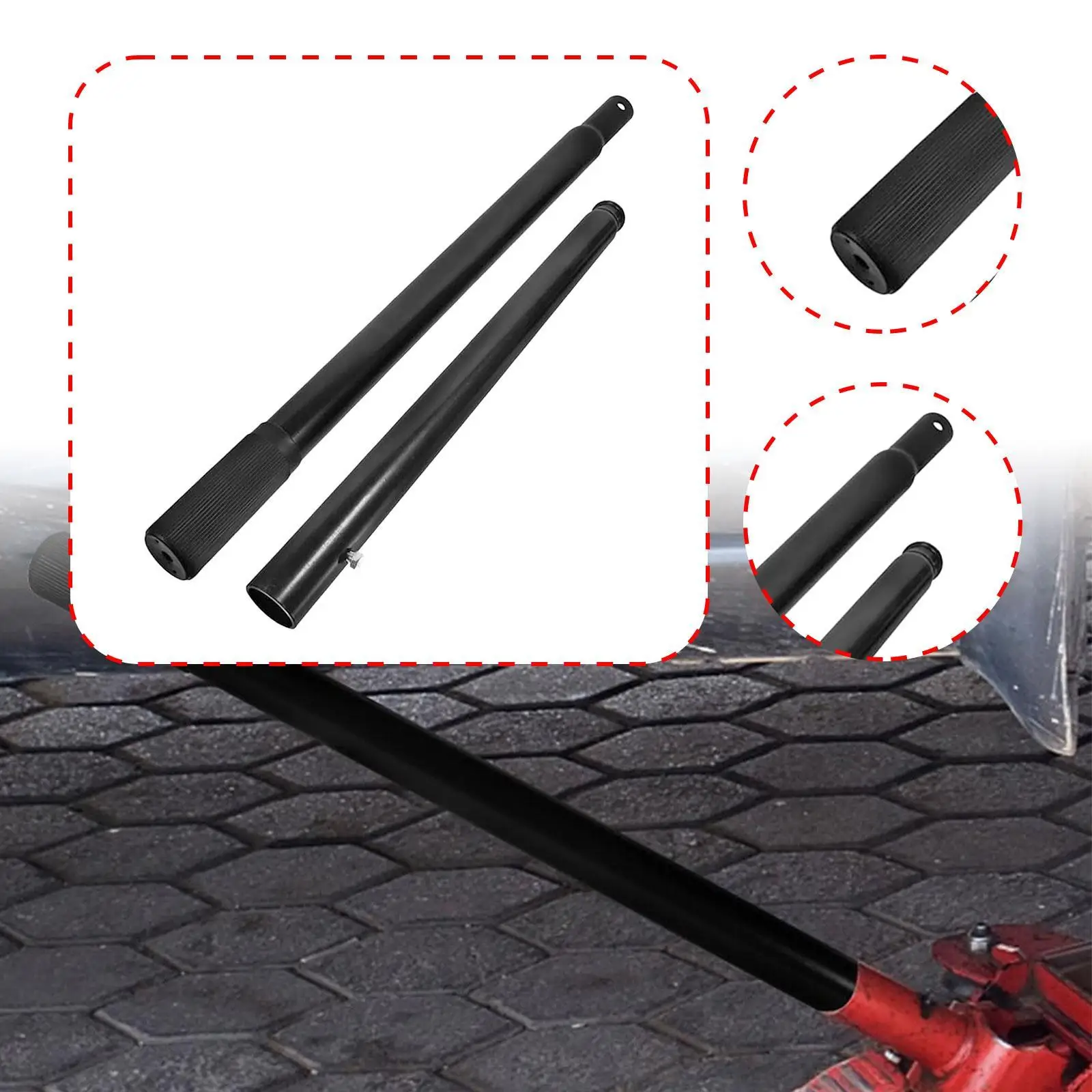 

Horizontal Hydraulic Jack Handle 3 Ton Sturdy Black Floor Jack Pole Lever