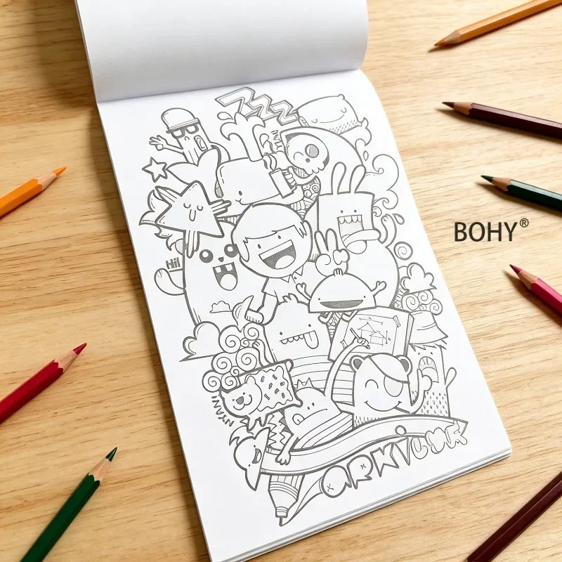1 Complex Zen Themed Adult Meditation Graffiti Book 24 Pages Art Enthusiasts To Soothe Emotions and Cultivate Artistic Sentiment