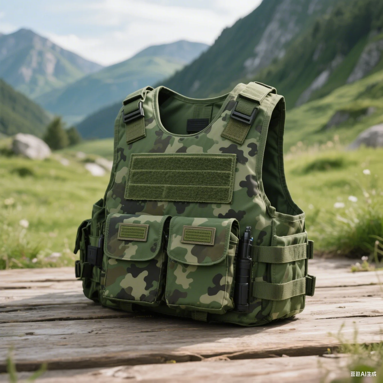 Russian military tactical vest outdoor green