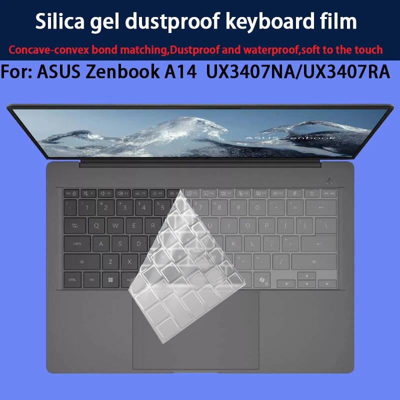 

Пленка для клавиатуры ASUS Zenbook A14 UX3407RA, пленка для экрана ноутбука 14 дюймов, антибликовая пленка, матовая антибликовая пленка, закаленная пленка.