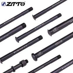 ZTTO MTB 12mm 15mm 스루 액슬 도로 자전거 샤프트 전면 후면 허브 꼬치 휠 축 허브 샤프트 15x100 12x142 12x100 12x148 15x110