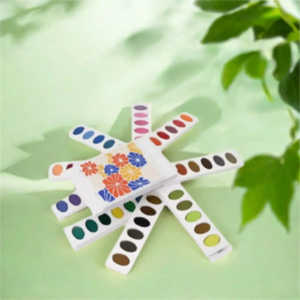 

Creative Plastic Watercolor Paint Box Portable Expandable Multi-color Paint Box Non-toxic Washable Oil Painting Box Home Use