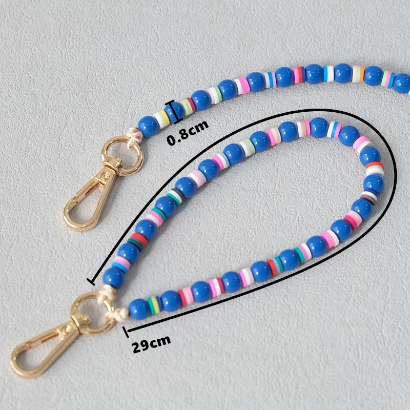 New Fashion Woman Bag Accessory Detachable Vintage Candy Beaded Chain Acrylic Bag Rope Strap Women Handbag Shoulder Handle Chain