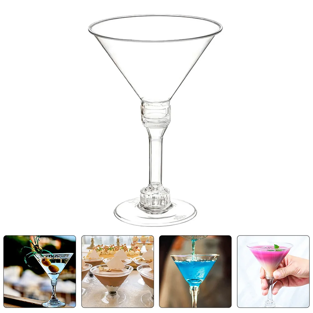 

50Pcs Unbreakable Plastic Clear Glasses Safe Material for Pool Parties Margaritas Ice Cream Disposable Clear Glasses