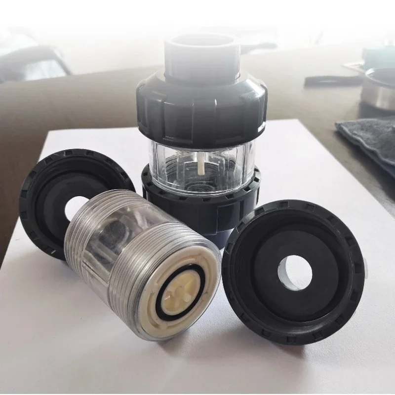 yesNew Plastic Lift Type Check Valve for Fish Tanks, Anti Backflow Double Union Check Valve, Water Pipe Accessories, One-way Val