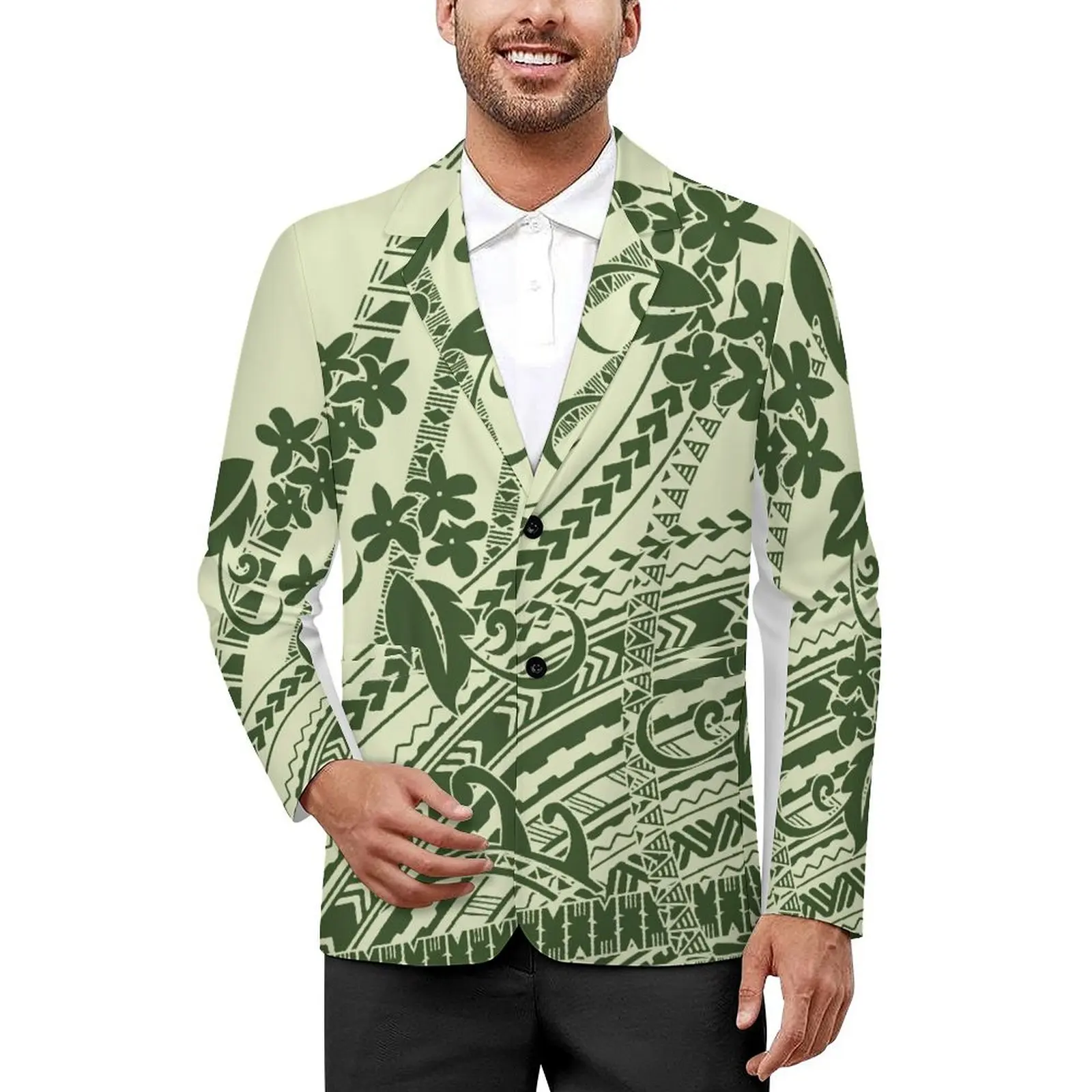 Factory Custom Father\'S Day Gift Polynesian  Clothing  Samoan Tribal Slim Fit Men\'S Suits Casual Blazers For Men