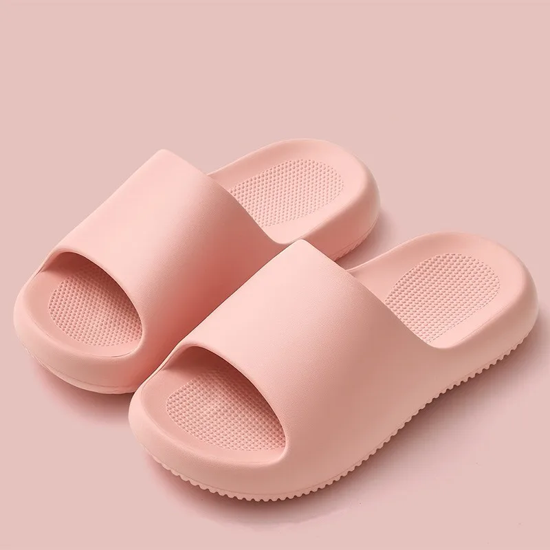 

New Women Summer Slippers Comfortable Soft EVA Thick Sole Slides Couples Non-Slip Flats Beach Sandals Men Casual Shower Shoes