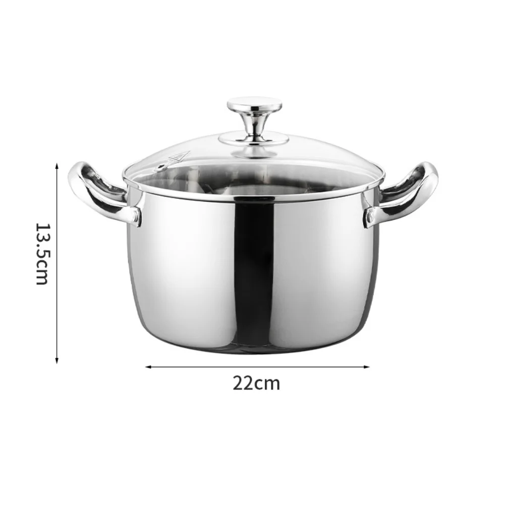 Deep Capacity 316L Stainless Steel Cooking Pot Supporting Culinary Techniques Including Braising Steaming and Slow Simmering