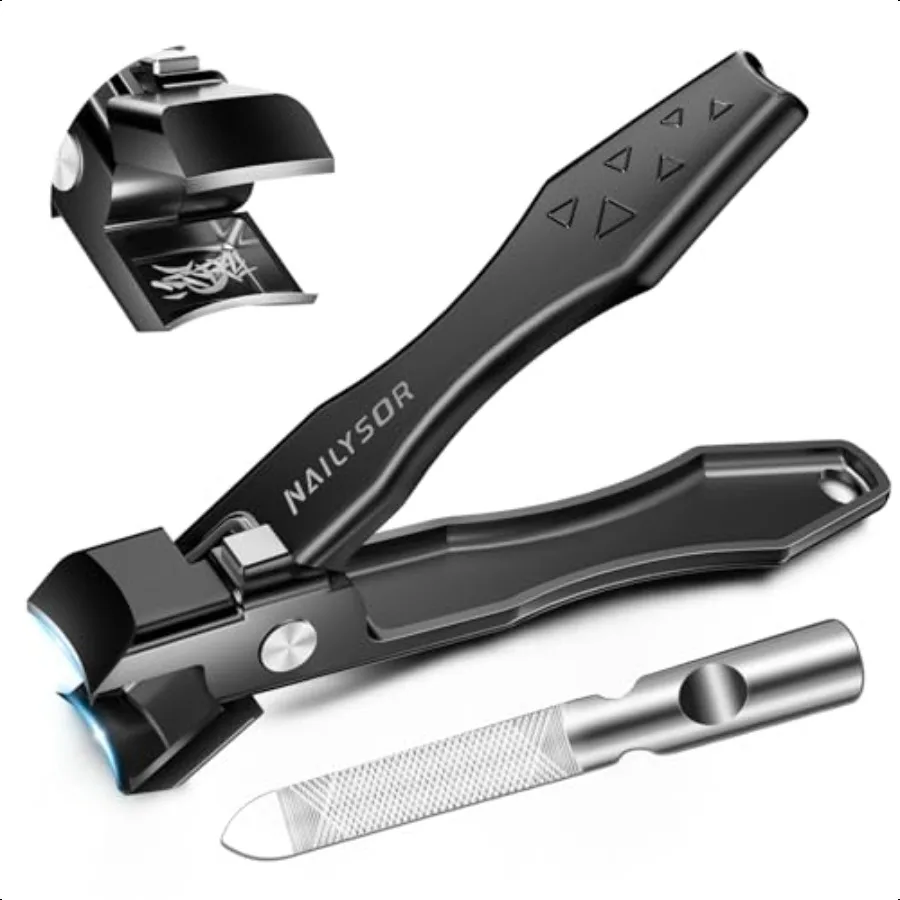

German Nail Clippers for Men Women with Catcher Toenail Clippers for Thick Nails for Seniors Toe Nail Clippers Wide Jaw Opening