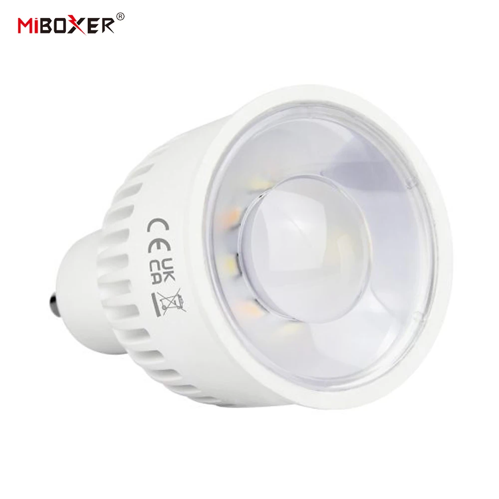 Miboxer FUT106ZR Zigbee 3.0+2.4GRF AC100-240V Smart TUYA  6W GU10 RGB+CCT Brightness/color temperature adjustable LED Spotlight