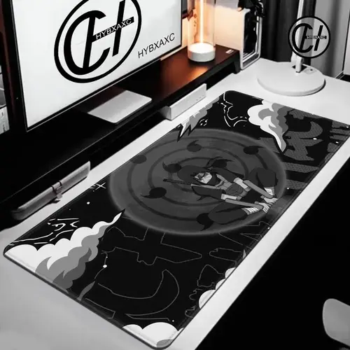 Alfombrilla de ratón de Anime japonés para ordenador portátil, alfombra para teclado de juegos de Luna Roja XL n-narutoS, alfombrilla para ratón PC i-itachi Gamer u-uchiha, alfombrilla de escritorio para gabinete