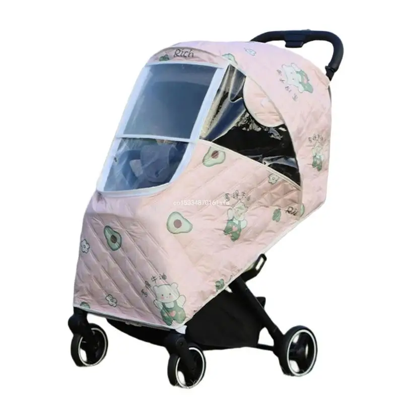 Baby Pushchair Cover with Zippers Pram Accessories Breathable Weather Shield Universal Baby Pram Pram Rain Cover Dropship