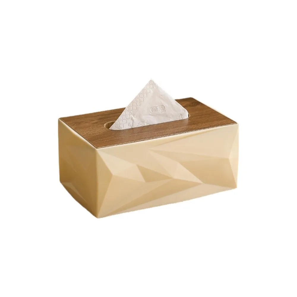 

Double-sided Cover Desktop Tissue Box Plastic Thickened Paper Storage Box Portable Simple Style Tissue Dispenser
