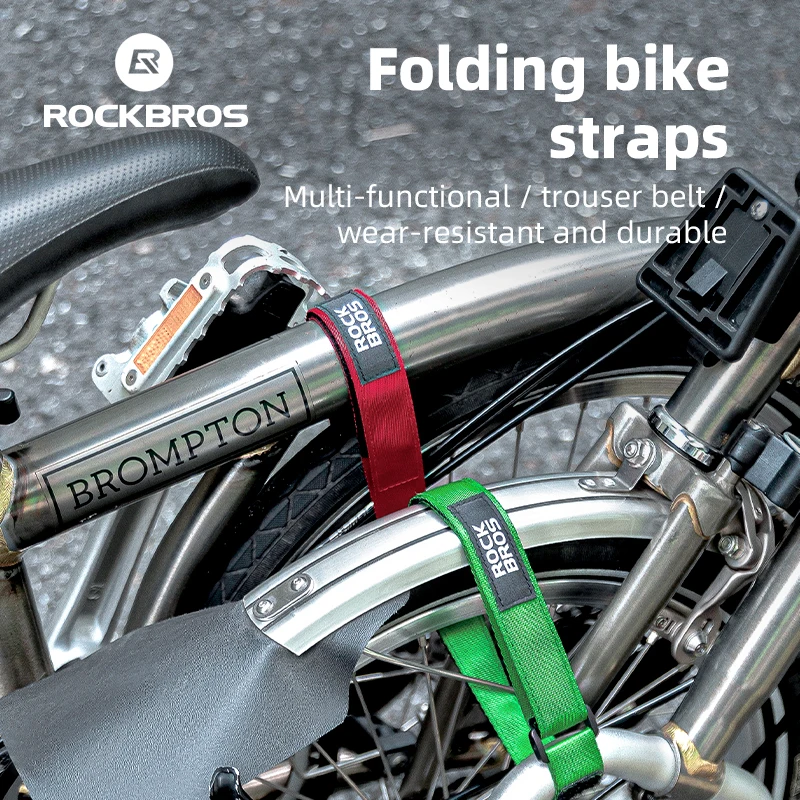 ROCKBROS Bicycle Frame Wheel Fixed Strap For Brompton Folding Bike Body Straps Fixed Belt Ankle Leg Pants Strap Outdoors