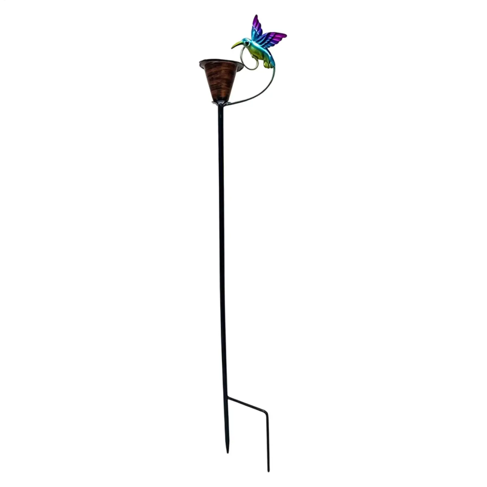 Bee Watering Station For Garden Metal Weather-Resistant Decorative With Stake Hummingbird Water Bowl Bath Plate For Butterfly