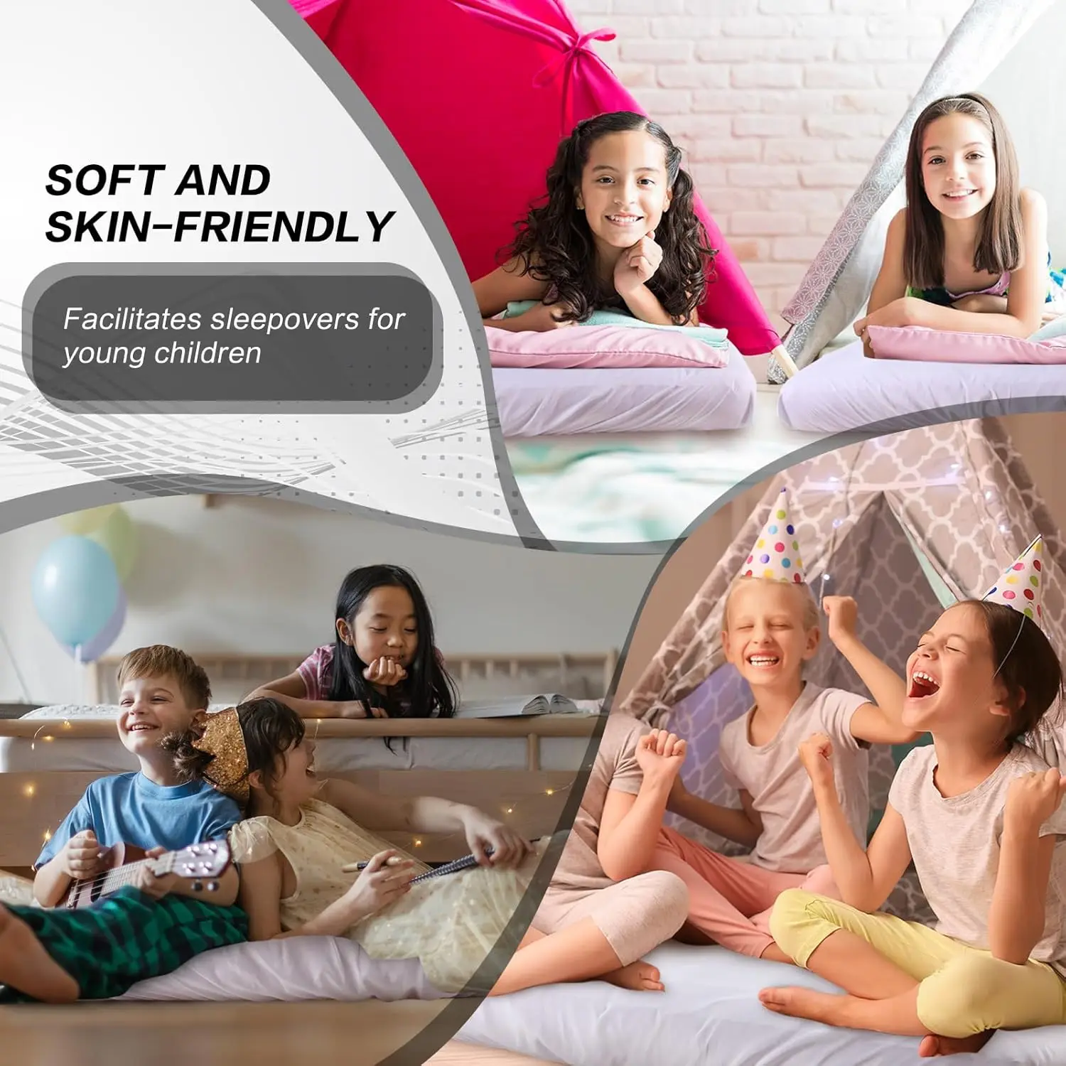 

Breling Kids Air Mattress Fitted Sheets Compatible With Intex Cozy Kidz (Sheet Only) Toddler Inflatable Mattress Sheets For