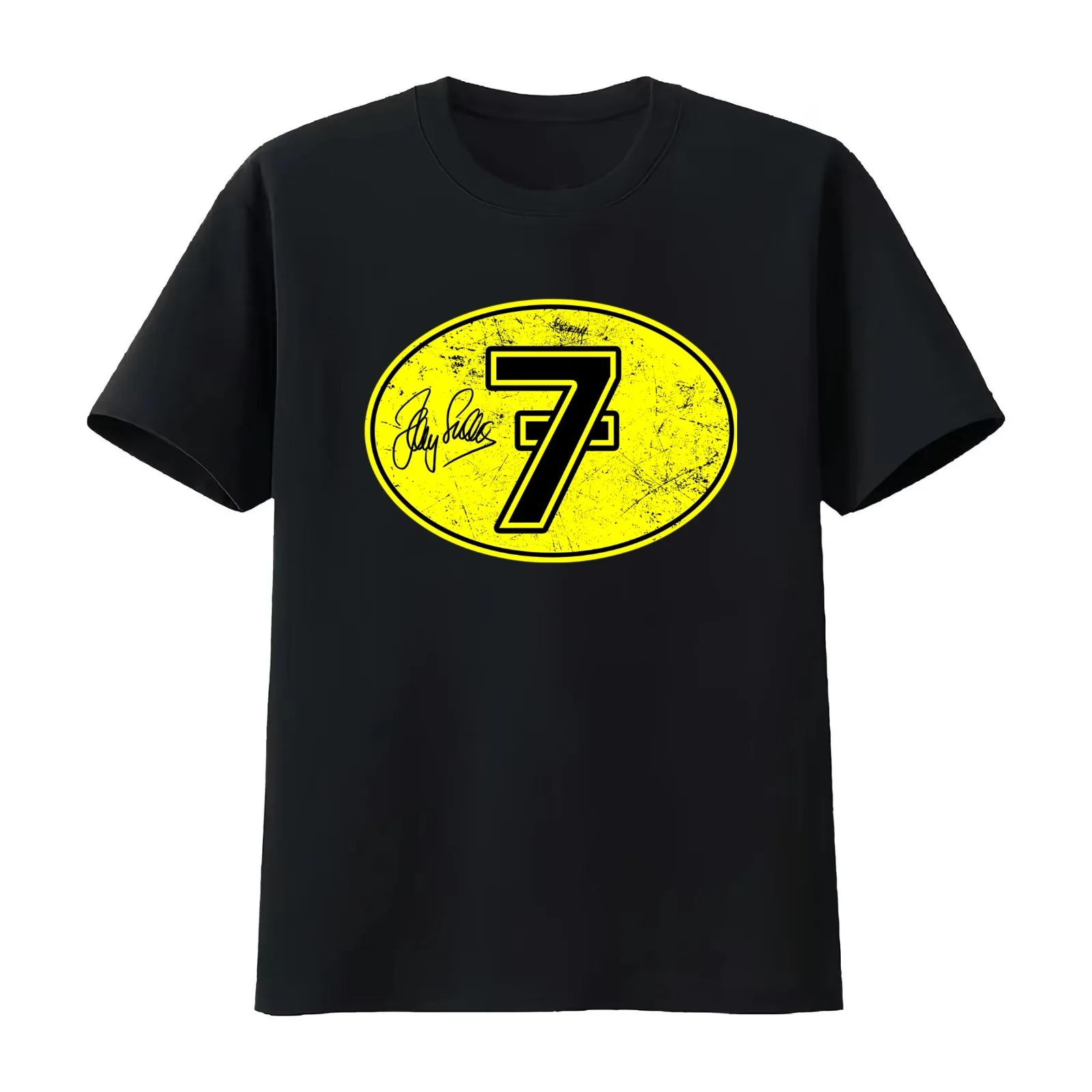 Barry Sheene Lucky 7 T-Shirt Summer Casual Cotton Tee Oversized Streetwear Tops Vintage Graphic Print Loose Fit Short Sleeve