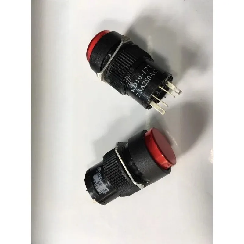 

Anmenxia KD10-121 Lighted Push Button Switch, Round, 12/24/220V, Self-Resetting