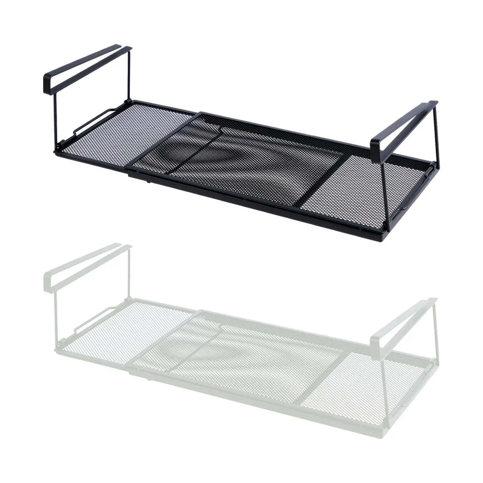 

Under Shelf Rack Space Saving Thicken Carbon Steel Under Cabinet Organizer Shelf for Bookshelf Cabinet Kitchen Bathroom Office