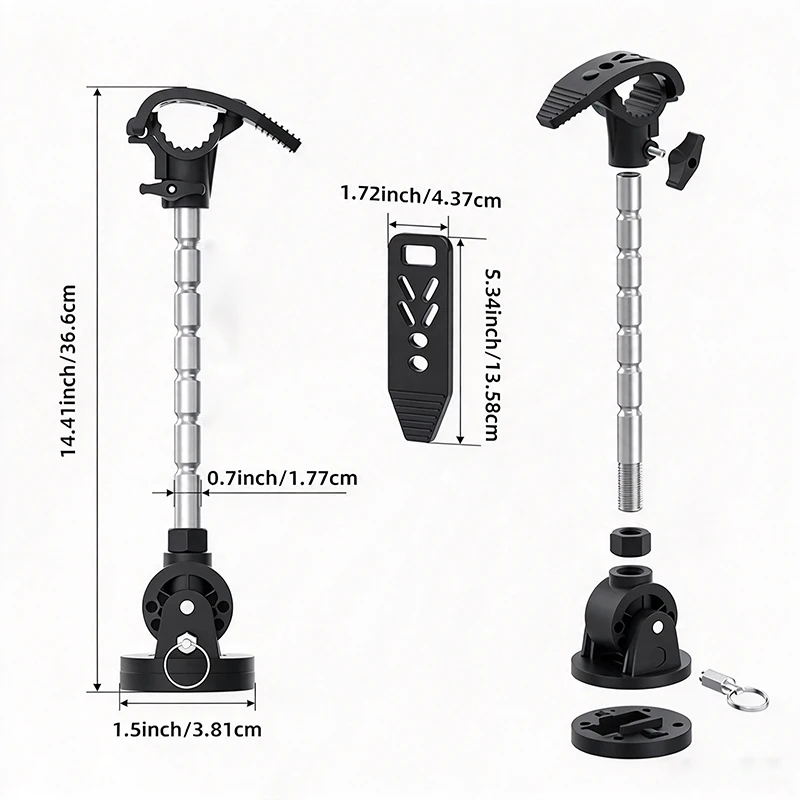 Marine grade Adjustable Trolling Motor Stabilizer Mount, Compatible with Minn Kota Terrova Riptide Ulterra Riptide PowerDrive