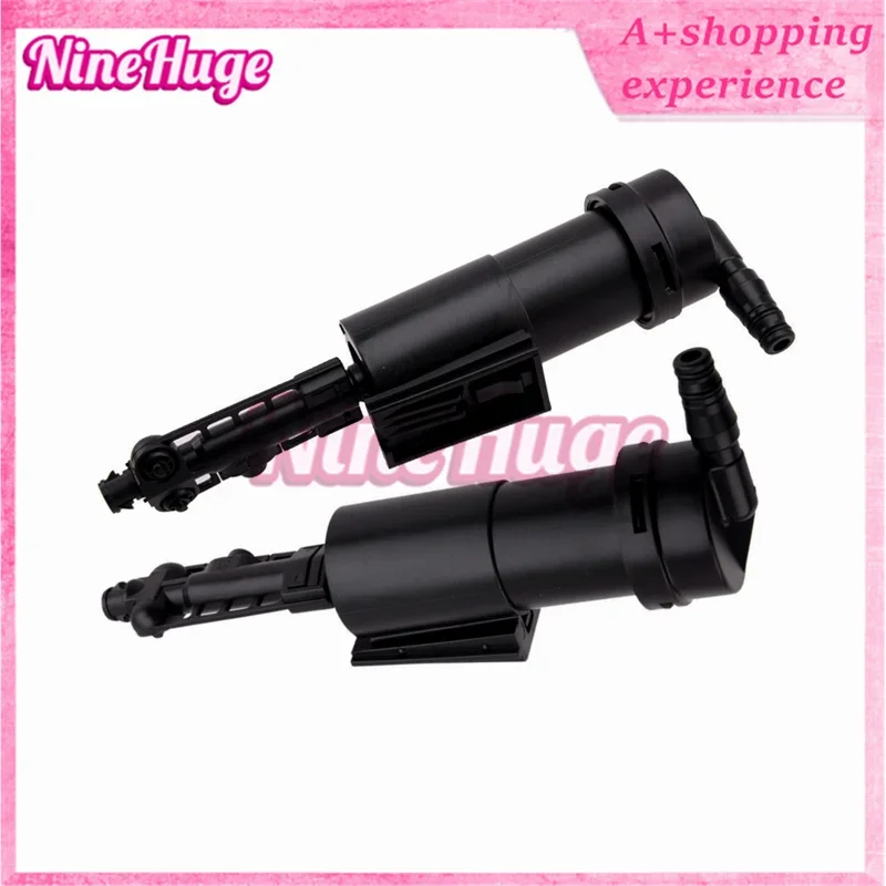 1 Pair Front Headlight Washer Pump Jets Car 61677147046 61677147047 for Mini Cooper Hatchback S R50 R53 Convertible & S R52 New