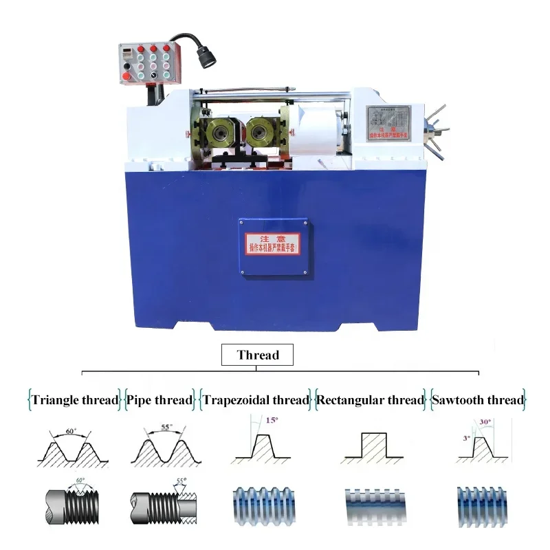 China Manufacturer Oem Factory Easy To Operate Automatic Solid Bar Thread Rolling Machine Industrial Sewing Machine