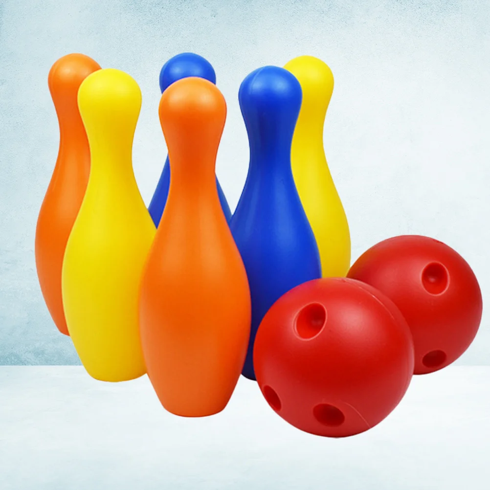 

Plastic Bowling Set 22Cm Kids Indoor Outdoor Sports Game Family Party Activity Lightweight No Electricity Required for Home
