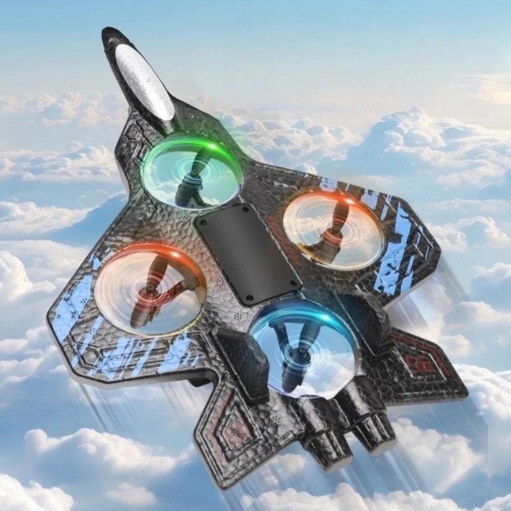 Novo avião de combate de espuma eva 2.4g rádio resistente ao impacto brinquedo de avião rc 360 °   Brinquedo modelo planador elétrico rolante para meninos