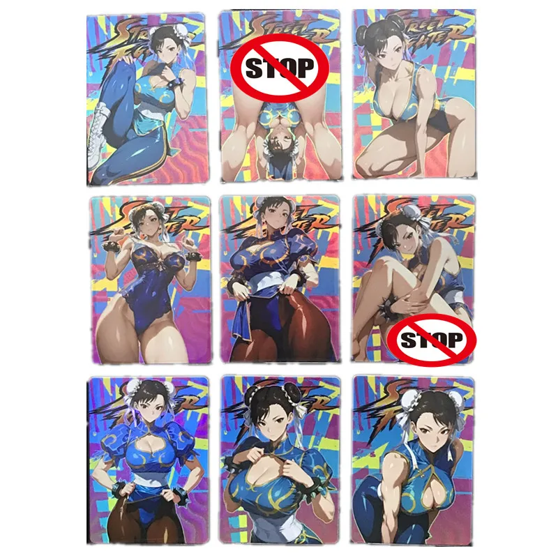 

9 шт./компл. аниме карты сексуальные персонажи Street Fighter Chun-Li для взрослых 18+ телесные фотографии боевые игры игрушки игрушки подарочная коллекция карт