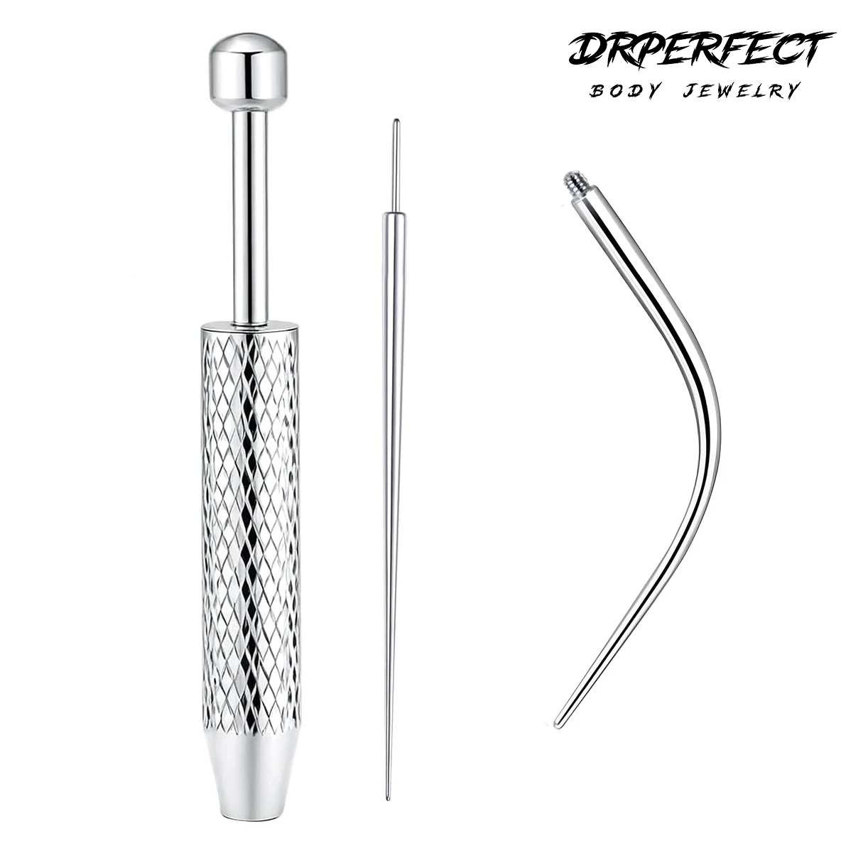 Drperfect Piercing Taper Grabber Tool for Changing Jewelry Stainless Steel Applicator Tool Body Piercing Kit for Ear Nose Lip