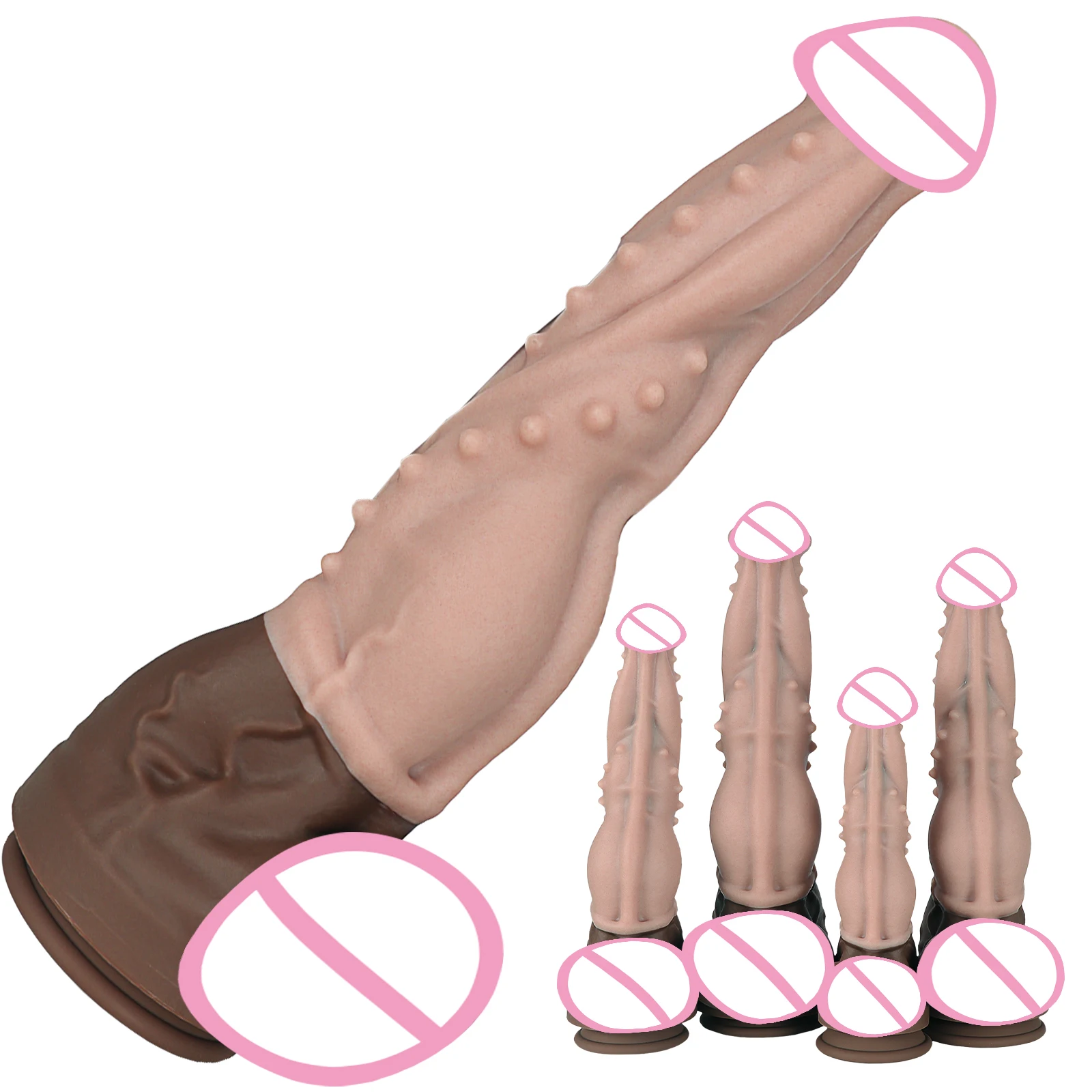 Realistic Big Horse Dildo Huge Long Animal Dildo Penis Vaginal Stimulator Massager Anal Dilation Adult Sex Toy for Women Men Gay