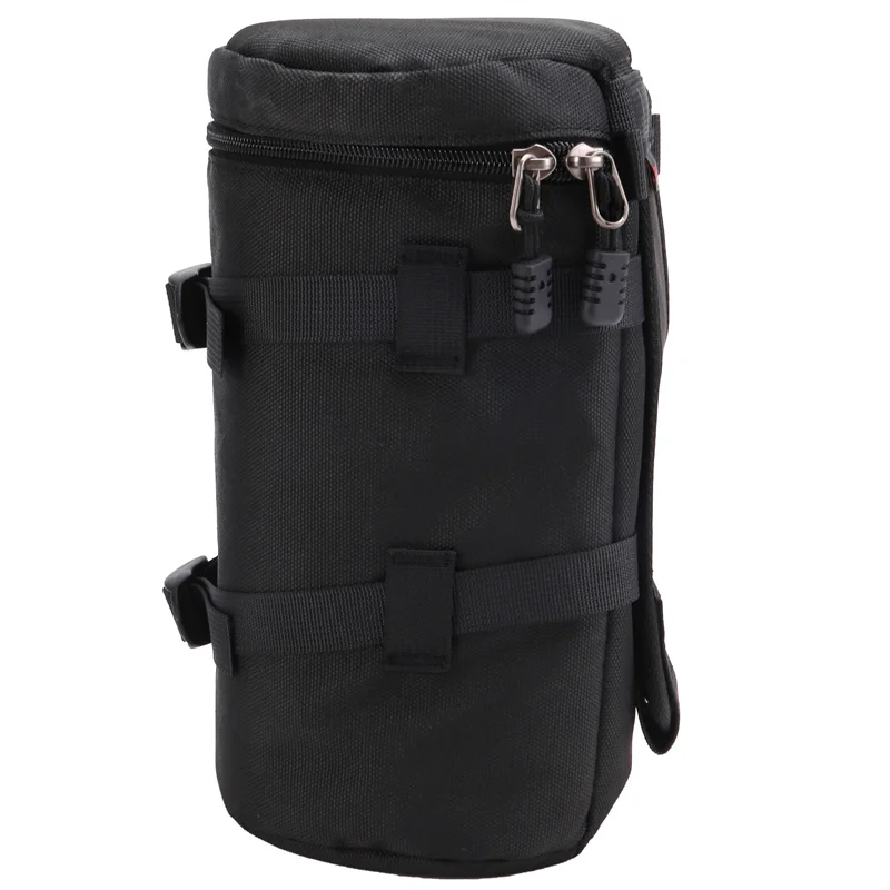 Sac d'objectif d'appareil photo reflex, étui de protection d'objectif d'appareil photo, sac de rangement de Tube d'objectif, sac d'objectif étanche et antichoc pour Nikon,Canon Blackb64b