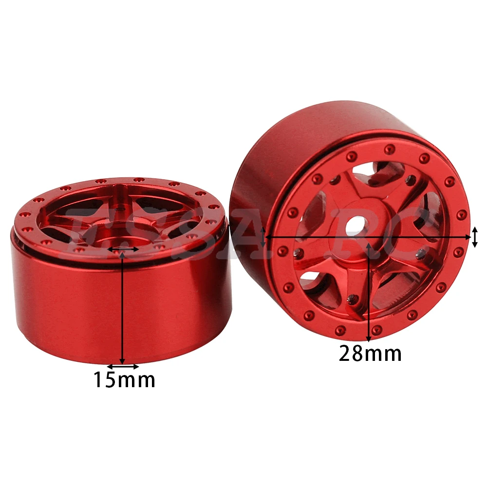Felgi aluminiowe 1,0 cala Beadlock do gąsienic RC 1/24 Axial SCX24 AX24 FCX24 1/18 TRX4M Metalowe części modernizacyjne